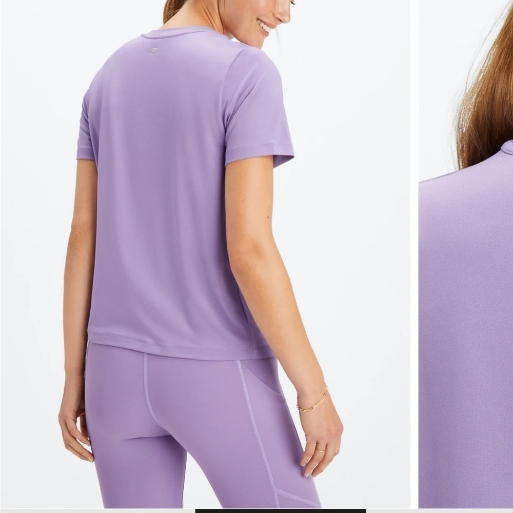 EUC Fabletics Dry Flex Tee Violetta Size XXL - Picture 2 of 9